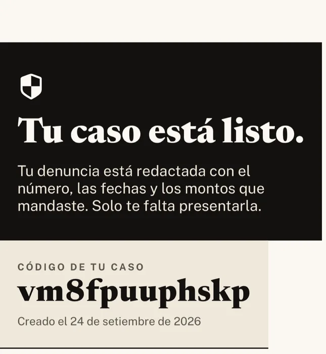 Tu denuncia queda redactada.